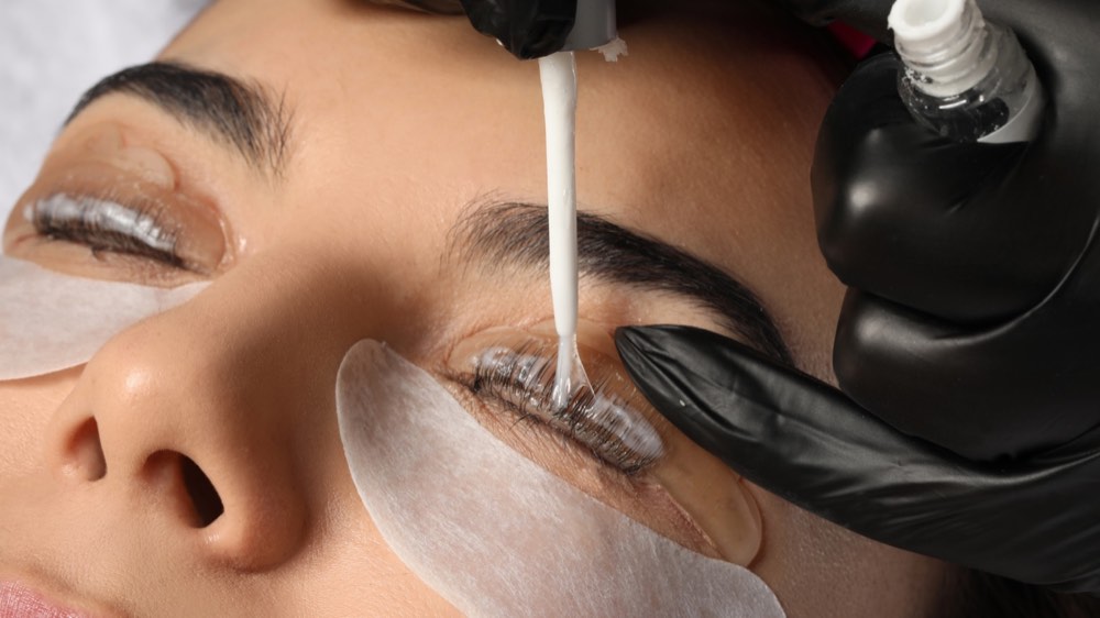 Young Woman Undergoing Eyelash Lift